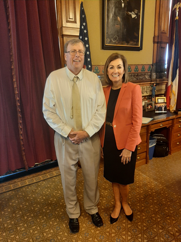 Mike Dierdorff and the governor of Iowa