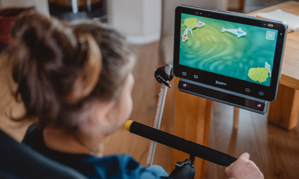 Communicator with playing game using eye gaze on Grid Pad 13